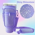 thumbnail image 2 of Bling Water Bottle Holder with Adjustable Strap & Straw Cover for Cup 40 oz Tumbler with Handle, Water Bottle Carrier Bag with Phone Pocket & Carabiner for Cup Accessories, 2 of 7