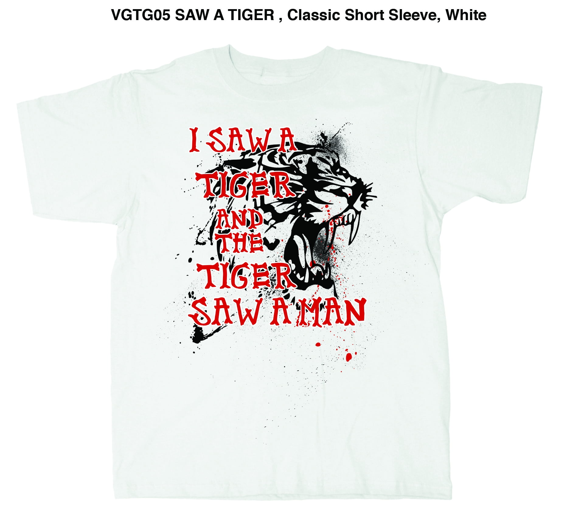 fordel nåde Verdensvindue Vintage Apparel Saw A Tiger T-Shirt - Walmart.com