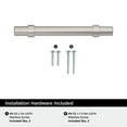 thumbnail image 4 of Amerock Central 3-3/4 inch (96mm) Center-to-Center Satin Nickel Cabinet Pull, 10 Pack, 4 of 4