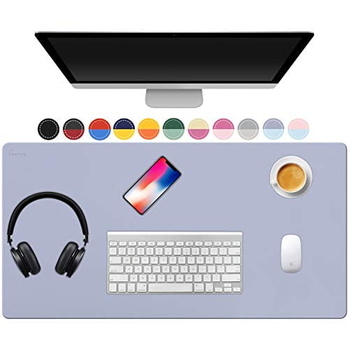 Towwi Dual Sided Desk Pad 36 X 17 Pu Leather Mat Waterproof Blotter Protector Mouse Purple Blue Com Towwi Dual Sided Desk Pad 36 X 17 Pu, Desk Blotter Paper 20 X 36