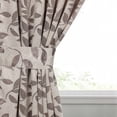 thumbnail image 3 of Superior Blackout Leaves Curtains Set of 2, Light Filtering Grommet Curtain Panel Set, Espresso, 46"W x 84"L, 3 of 11
