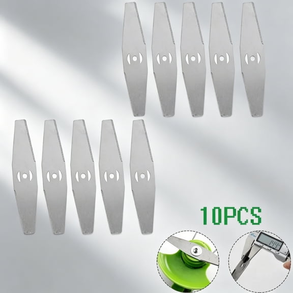 10 Pcs Electric Lawnmower Blades Straight Metal Saw Blade Replacements for Weed Eaters and Grass Trimmers 6 Inch
