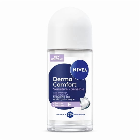 NIVEA Derma Comfort Sensitive Roll On Antiperspirant, 72 Hour Protection, 50 mL