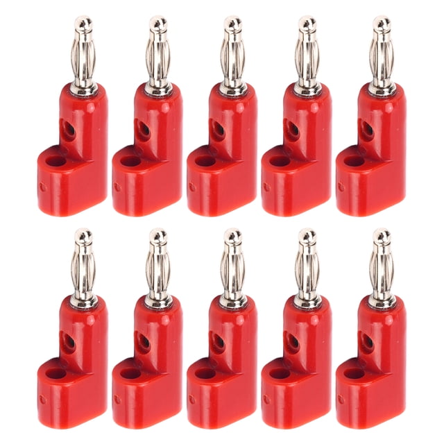 Banana 10pcs Conectores de enchufe de plátano apilables apilables enchufes de plátano sen SOLDADURA PARA ACCESORIOS DE SEGURIDAD