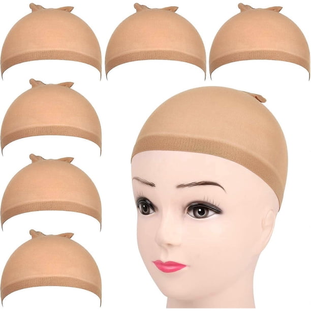 Wig Cap Light Brown,6pcs Wig Caps to Hold Wig in Place, Ultra Thin Stocking Wig Cap for Women,Breathable & Stretchable-One Size