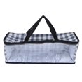 thumbnail image 3 of Bolsa De Mano, Bolsa De Almacenamiento, Fácil De Mover, Mano De Obra Exquisita Para El Hogar. YLSHRF cuadrícula azul, 3 of 8