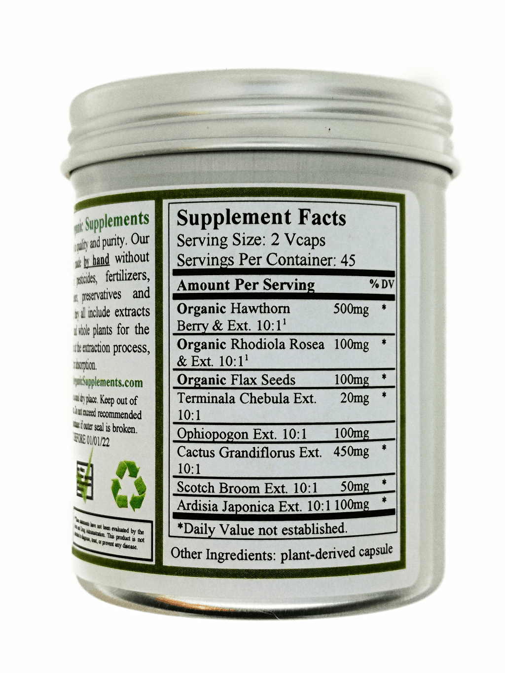 Green Organic Supplements Heart, Arrhythmia (Pack of 1)