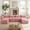 Pink, variant on MAYEERTY 80" Khaki Modular Shaggy Sectional Sofa, Long-Pile Fluffy Floor Couch with High Density 32D Foam, Ergonomic Support Bean Bag Sofa for Living Room Bedroom