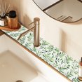 thumbnail image 2 of Yayeee Faucet Mat for Kitchen Sink 14.7" Diatomite Long Splash Guard Pad, Green Leafy Pattern, 2 of 7