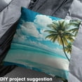 thumbnail image 2 of Castle Fairy Tropical Beach Fabric by the Yard 1 Yard, Botanical Palm Tree Home Decor Fabric by the Yard, Blue Seaside Sky Sewing Fabric, 2 of 6