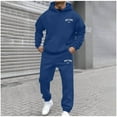 thumbnail image 5 of Admvng Two Piece Sets for Men Unisex Sports Hooded Pockets Sweatshirt Jogging Pants Set, Size S-3XL, 5 of 5