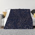 thumbnail image 1 of Fotbe Navy Dark Blue Manta de Franela con Estampado, Manta Ultrasuave para Cama, Sofá, Auto, Hipoalergénica y Antibolitas-50"x40", 1 of 6