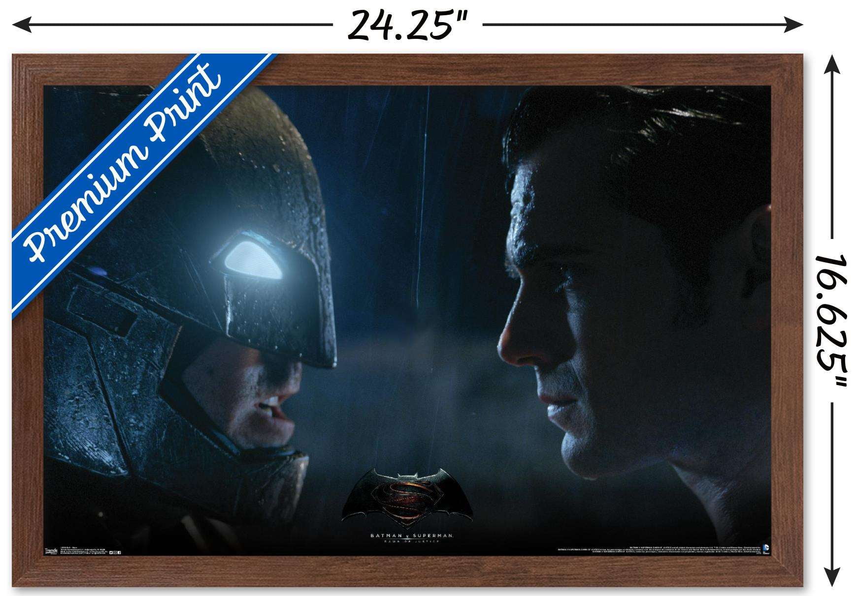 DC Comics Movie - Batman v Superman - Stare Wall Poster, 14.725" x 22.375", Framed