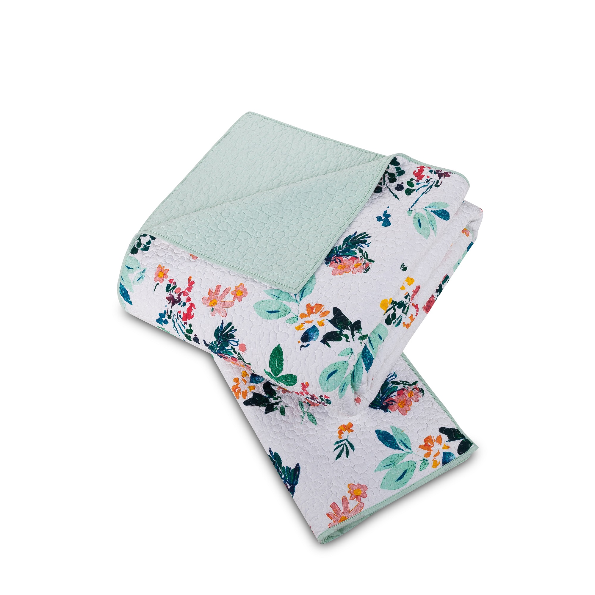 Makers Collective English Meadow Green 2-Piece Quilt Set, Twin