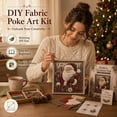 thumbnail image 5 of 3D Christmas Fabric Poke Art Kit | Handmade Fabric Poke Art Kit with Pre-Cut Squares, Vintage Holiday Decor, DIY Christmas Craft Kit for Adults and Beginner(C), 5 of 7