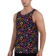 thumbnail image 2 of Balery Colorful Pumpkin Faces Pattern Men's Workout Tank Top Gym Muscle Tee Fitness Bodybuilding Sleeveless T Shirt Quick Dry Fit Muscle Tank Top Slim-Fit Tank-Large, 2 of 7
