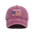 thumbnail image 5 of Yindaity Patriotic Hat 250 Anniversary USA Hat 1776-2026 Adjustable Embroidered Patriots Eagle Trucker Cap America 250th Mesh-Back Cap for Men Women,Red, 5 of 5