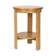 thumbnail image 4 of Kate and Laurel Foxford Tiered Round Side Table, 16 x 16 x 23, Natural Brown, Transitional Two-Tier Circle Nightstand Table with Storage and Resilient Wood Construction for Bedroom Decor, 4 of 10