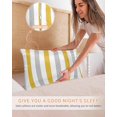 thumbnail image 5 of Orange Grey Striped Pillow Cases King Size Set of 2, Smooth Satin Pillowcase for Hair and Skin, Geometric Vertical Stripes White Decorative Cooling Bed Pillow Covers with Zipper, 20x36 Inches, 5 of 5