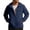 Dark Blue, variant on Full Zip Jacket Men Long Sleeve Sun Protection Coats Lightweight Breathable Hooded Tops Fishing Workout Outerwear Gray L