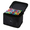thumbnail image 2 of Kit de marcadores de doble punta, cuerpo de bolígrafo negro, 80 colores, marcadores artísticos portátiles para mezclar colores para pintar, 2 of 14