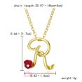 thumbnail image 2 of Jusqu'à 65% de Réduction sur les Colliers SMihono pour Femmes, Collier Lettre Rose avec Strass, Pendentif Rétro en Anglais, 2 of 2
