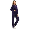 thumbnail image 5 of Classic Women's Long Sleeve Solid Velour Sweatsuit Set Hoodie and Pants Sport Suits Tracksuits Women Velvet Tracksuit Activewear Sport Set, 5 of 7