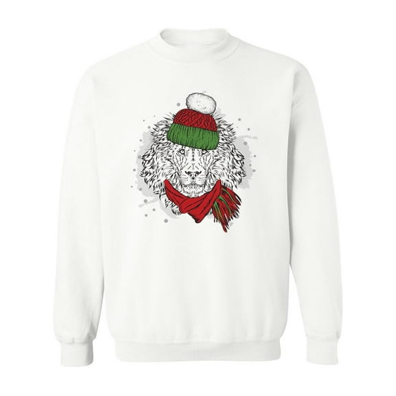 Winter Lion  Sweatshirt Men -Image by Shutterstock, Male 5X-Large