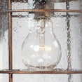 thumbnail image 3 of Franklin Iron Works Casa Miranda Rustic Industrial Outdoor Wall Light Fixtures Set of 2 Vintage Bronze 12" Clear Seedy Glass for Post Exterior, 3 of 7