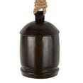 thumbnail image 5 of DecMode Tibetan Inspired Black Metal Bell Decorative Cow Bells with Jute Hanging Rope, 3 Count, 5 of 9