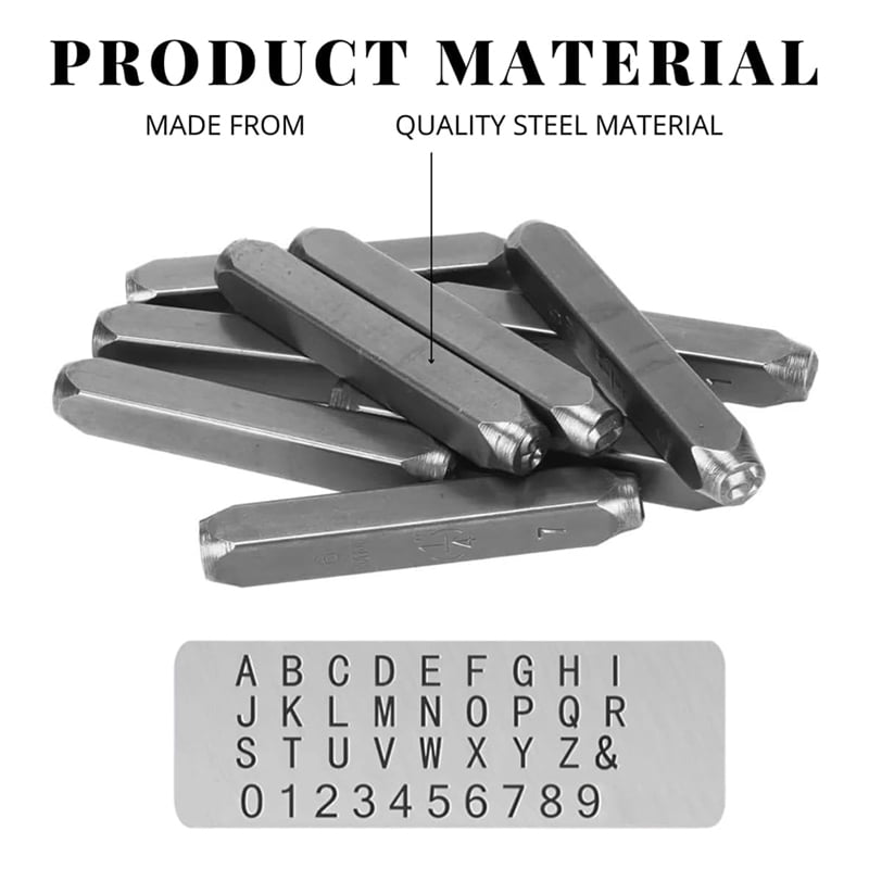 Metal Stamping Kits - Alphabet Punch Set Metal Stamps for Jewelry Making Leather Steel Number and Letter Stamping Kit