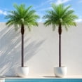 thumbnail image 2 of 8ft Artificial Phoenix Palm Tree, Faux Coconut Silk Tropical Fake Palm Plant for Indoor Outdoor Home Office Patio Bathroom Pool Coastal Decor(Set of 2), 2 of 8