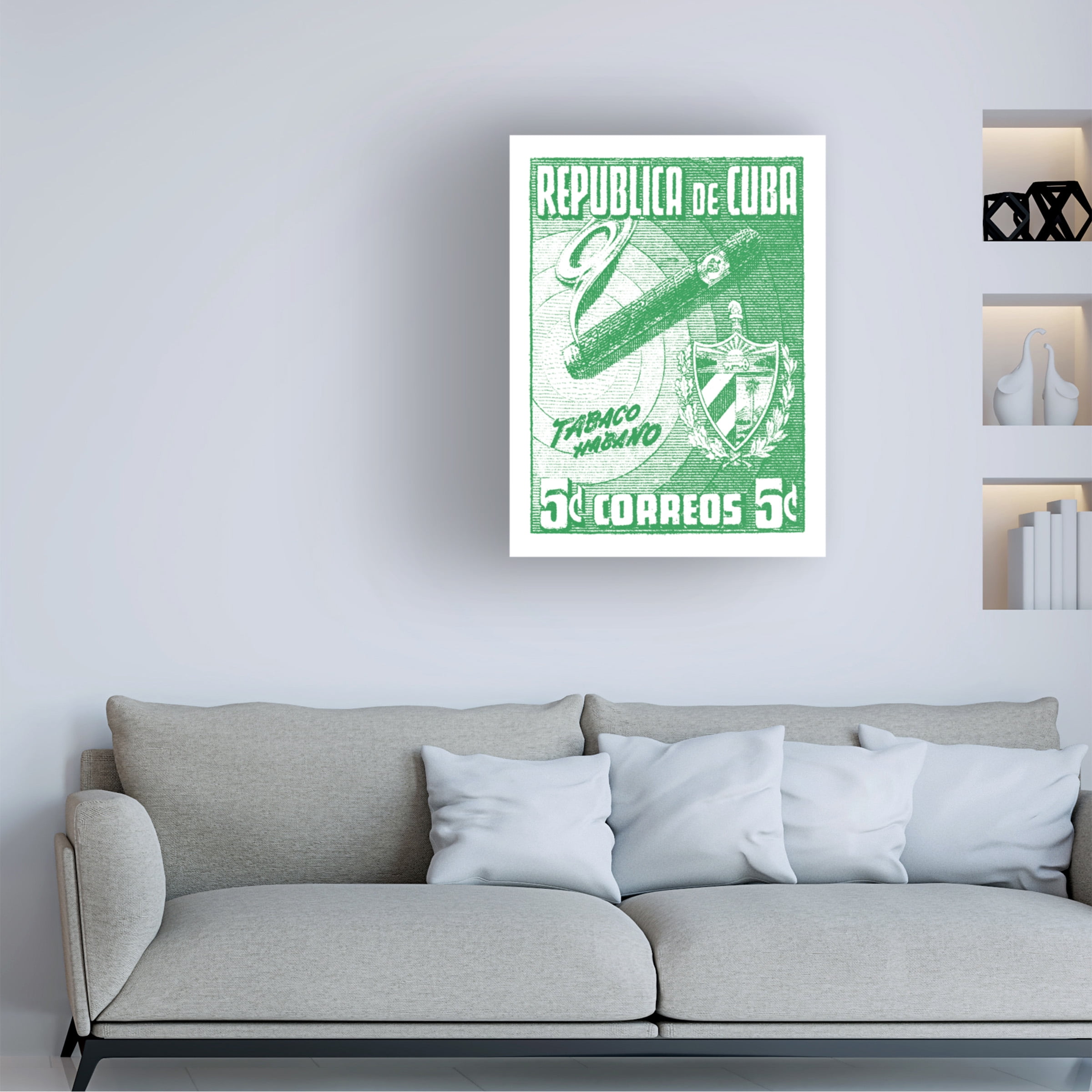 Wild Apple Portfolio 'Cuba Stamp XI Bright' Canvas Art
