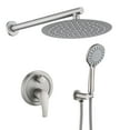 thumbnail image 5 of Cerypsa Brushed Nickle 10 Inches Shower with High Pressure Rain Shower Head and 5-Function Handheld Shower Head, 5 of 8