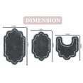thumbnail image 4 of Home Weavers Allure Collection 100% Cotton Non-Slip Bathroom Rug Set Machine Washable Bathroom Rug-17"x24", Bath Rug- 21"x34", U Shaped Contour- 20"x20", Dark Gray Color 3 Piece Bath Rug set, 4 of 4