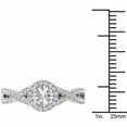 thumbnail image 4 of 1-1/10 Carat T.W. Diamond Criss-Cross Shank Single Halo 14kt White Gold Engagement Ring, 4 of 5