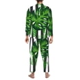 thumbnail image 5 of Kll Palm Greenery Sleepwear Mens Flannel Pajamas,Long Cotton Pj Set, 5 of 9