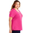 thumbnail image 4 of Just My Size T-Shirt à Manches Courtes Col en V pour Femmes Cool DRI, 2X, Bleu Process, 4 of 4