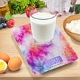 thumbnail image 7 of High Precision Digital Kitchen Scale Tempered Glass Food Scale Multifunction Scale Small Kitchen Appliances Pink and Blue Tie-dye Pattern, 7 of 7