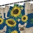 thumbnail image 3 of French Bulldog Sunflowers Floral Shower Curtain 72"x72" ,Bathroom Decorative Shower Curtains Set with 12 Hooks,Modern Waterproof Washable Shower Curtain, 3 of 6