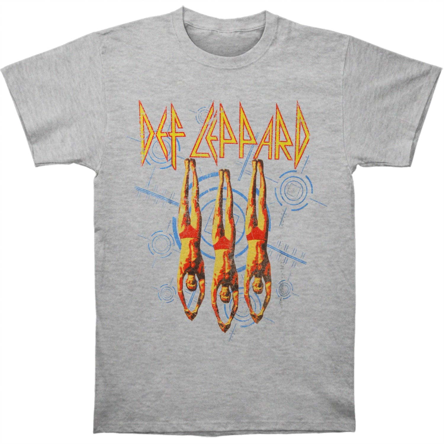 Def Leppard Men's 3 Divers Mens Soft T Slim Fit T-shirt Heather ...