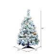 thumbnail image 4 of Vickerman Flocked Alaskan Pine 3 Feet Artificial Christmas Tree, White, 4 of 4
