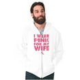 thumbnail image 4 of Wear Pink For My Wife Breast Cancer Zip Hoodie Sweatshirt Men Brisco Brands X, 4 of 6