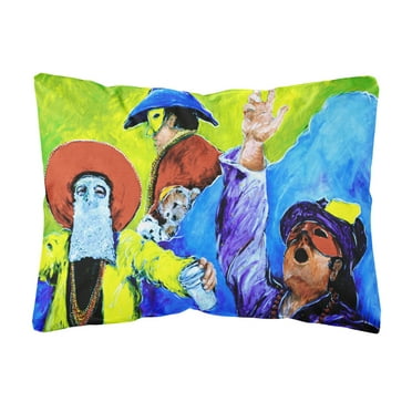 Carolines Treasures MW1107PW1216 Mardi Gras Throw Pillow Outdoor Fabric Decorative Pillow Throw me Something Mister
