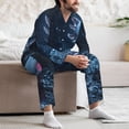 thumbnail image 7 of Sikiie Heart Axolotl Mens Pajama Set, Soft Warm Long Sleeve Sleepwear, Cozy Button-Down Pjs for Men-Large, 7 of 7