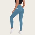 thumbnail image 4 of iHPH7 Womens Leggings Tummy Control 3d Butt Lifting Yoga Pants Scrunch Leggings 2026 Fashion Leggings with Pockets for Women Workout Leggings Fall Leggings for Women Blue XXL, 4 of 6