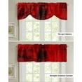thumbnail image 5 of Fsddascl Red Tie Up Valance Curtains for Windows, Kitchen Curtains Window Treatments, Retro Oil Painting Modern Abstract Art Aesthetics Short Window Shades Valances for Bedroom Bathroom Cafe 54"x18", 5 of 7
