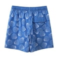 thumbnail image 6 of Tisuna Men'S Board Shorts Cartoon Print Drawstring Elastic Waist Straight Leg Trunks Lightweight Soft Mens Summer Holiday Beach Hawaii Sports Swim Shorts Blue Size Xl, 6 of 7