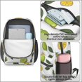 thumbnail image 4 of Lemon and Lime White Pattern 17" School Backpacks for Teens,Waterproof Oxford Fabric,S-Shape Padded Straps for School,Travel,Hiking,Camping, 4 of 6