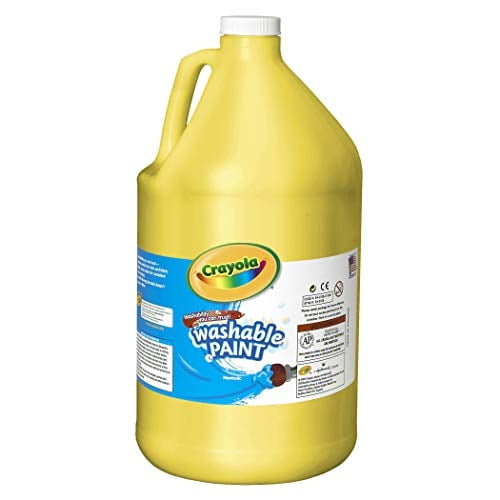 Pintura Amarilla Lavable Crayola, tamaño 3785mlón, suministros de pintura al por mayor